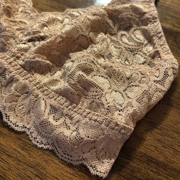 Quince Women’s XS Bralette and Cheeky Underwear Stretchy Lace Golden Clay Set - Picture 7 of 16